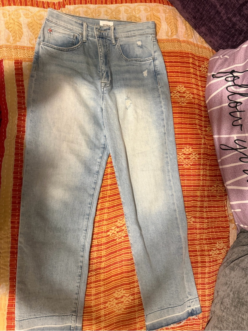Hudson Jeans Women's Light Blue Straight Leg Jeans size 26